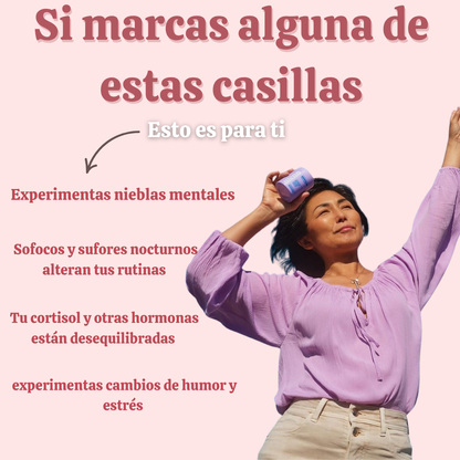 MENO:  Probiótico para el equilibrio hormonal femenino.
